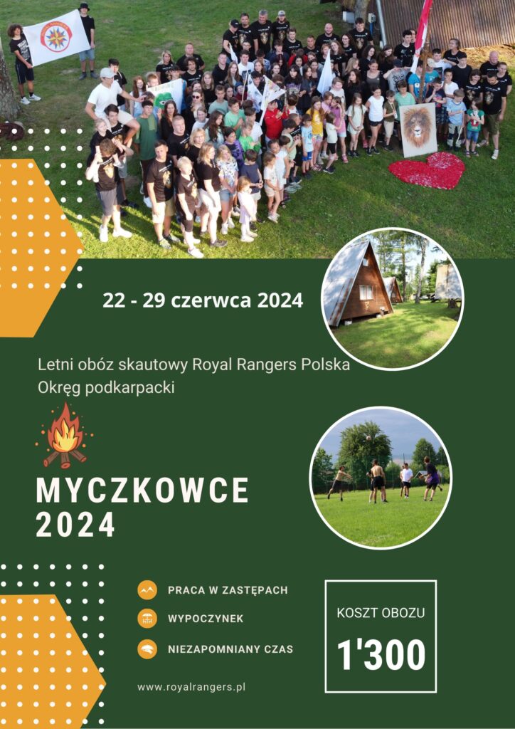 Letni obóz skautowy Royal Rangers - Okręg podkarpacki - Myczkowce 2024